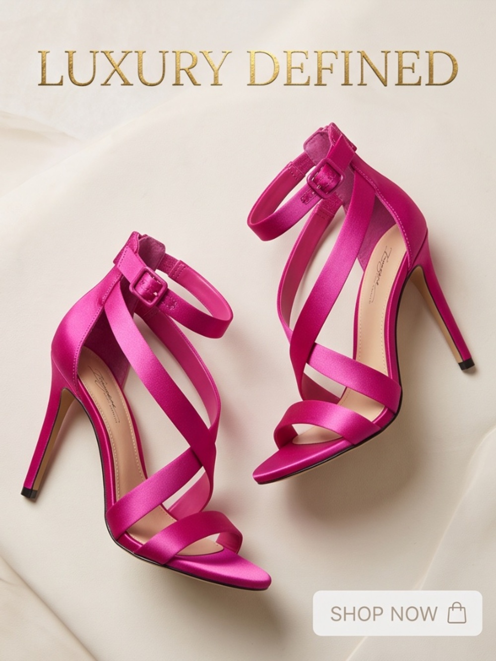 Never Worn Vince Camuto Vibrant Pink Satin Heels